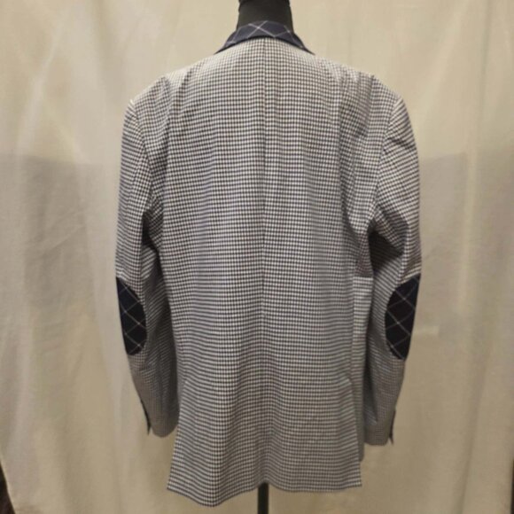 PAISLEY & GRAY BLAZER COAT JACKET BLUE WHITE CHECKED SIZE 42R - Picture 3 of 16